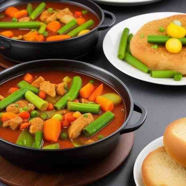 Овощное рагу с курицей